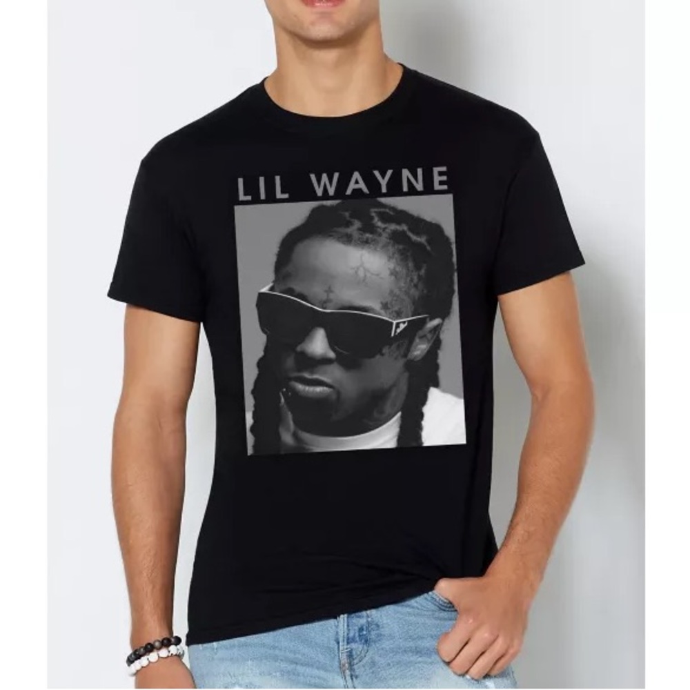 Black and White Lil Wayne T Shirt